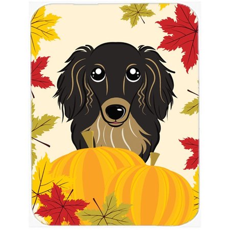 SKILLEDPOWER Longhair Black &Tan Dachshund Thanksgiving Mouse Pad; Hot Pad or Trivet SK256267